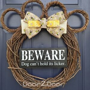 🐝 Bee Happy Welcome Paw Wreath 🐾